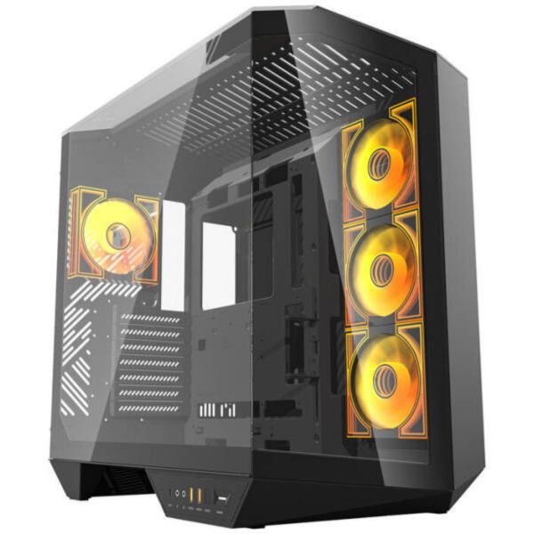 Darkflash DY470 számítógépház + 4 ventilátor (fekete) (DY470 BLACK)